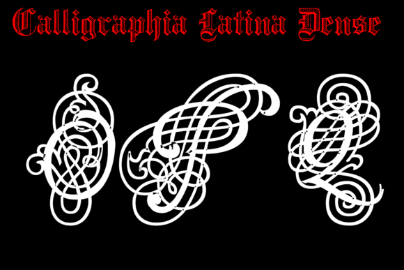 Calligraphia Latina Dense: A Font for Digital Elegance