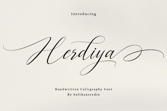 Herdiya Font: Elegant Handwritten Style