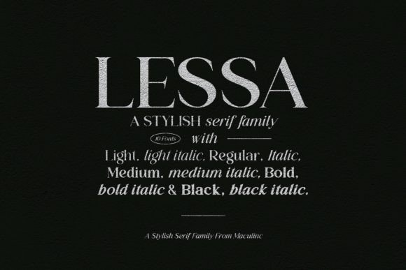 Lessa: A Timeless Serif for Business Branding