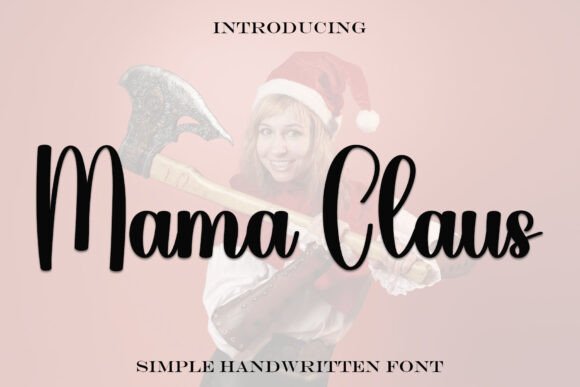 Mama Claus Font: Elegant Script for Creative Projects