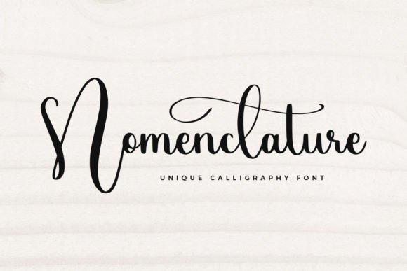 Nomenclature: A Beautiful Calligraphy Font